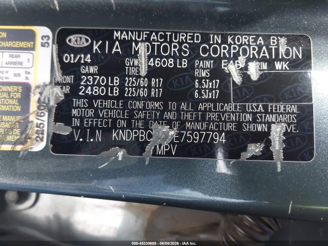 KIA Sportage Lx 2014 KNDPBCAC7E7597794 Image 12