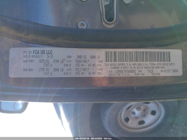 Продаж на аукціоні авто 2015 Ram 1500 Tradesman, vin: 1C6RR6KT5FS658991, номер лоту: 45330736