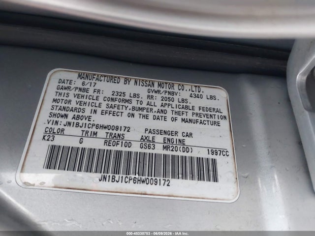 Продажа на аукционе авто 2017 Nissan Rogue Sport S, vin: JN1BJ1CP6HW009172, номер лота: 45330753