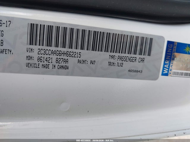 Продажа на аукционе авто 2017 Chrysler 300 Limited, vin: 2C3CCAAG6HH662215, номер лота: 45330805