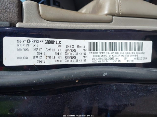Продаж на аукціоні авто 2011 Jeep Grand Cherokee Laredo, vin: 1J4RR4GT5BC625056, номер лоту: 45330881