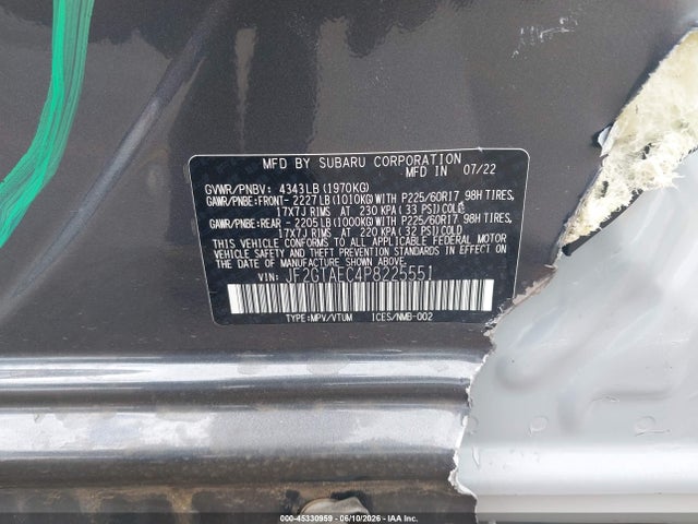 JF2GTAEC4P8225551 Subaru Crosstrek Premium