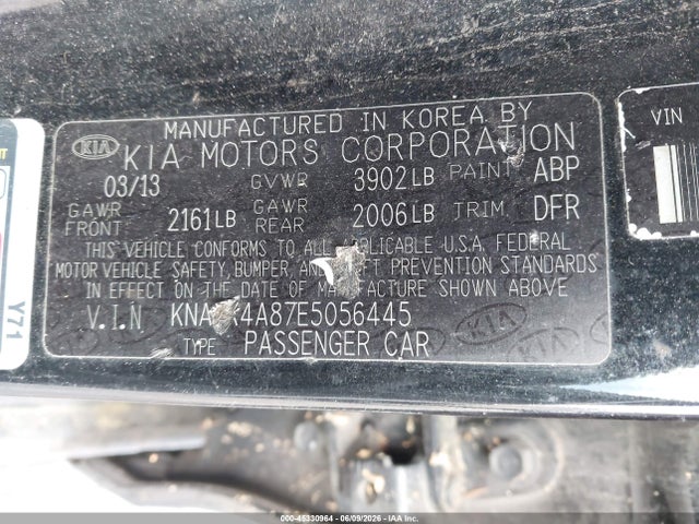 KIA FORTE EX 2014 KNAFX4A87E5056445 Image 9