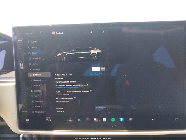 2021 Tesla Model S Long Range Dual Motor All-wheel Drive მანქანა იყიდება აუქციონზე, vin: 5YJSA1E52MF428420, აუქციონის ნომერი: 45330975