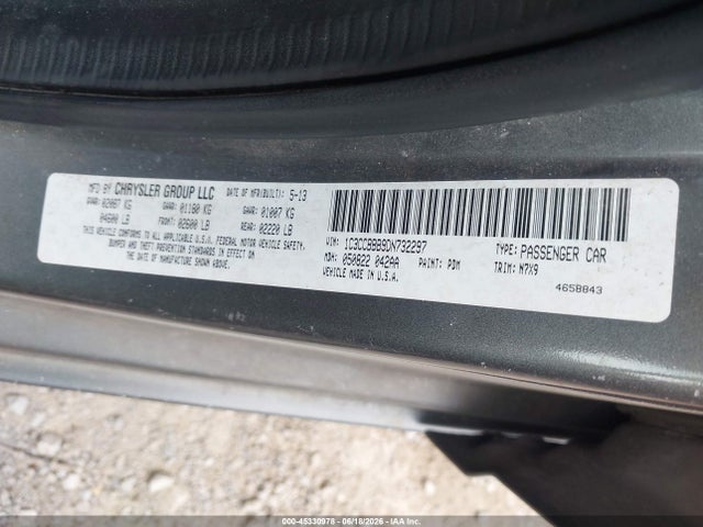 Продажа на аукционе авто 2013 Chrysler 200 Touring, vin: 1C3CCBBB9DN732297, номер лота: 45330978