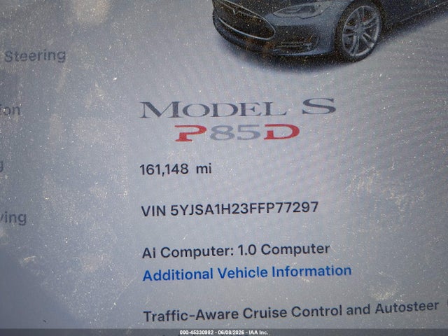 Tesla Model S 70d/85d/p85d 2015 5YJSA1H23FFP77297 Image 16