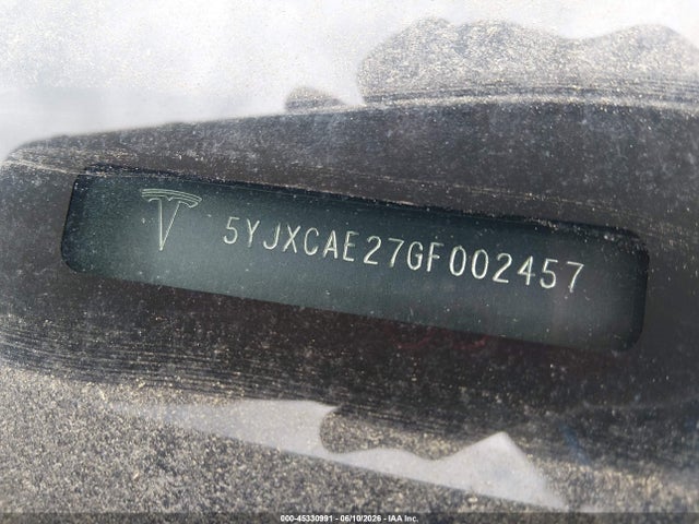 Продаж на аукціоні авто 2016 Tesla Model X 60d/70d/75d/90d, vin: 5YJXCAE27GF002457, номер лоту: 45330991