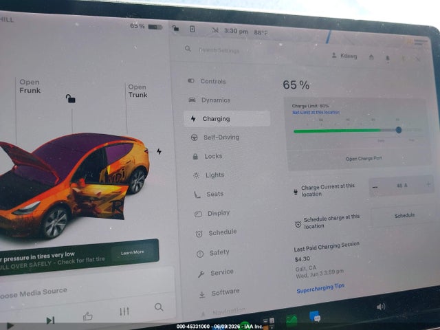 Aukcja sprzedaży 2020 Tesla Model Y Long Range Dual Motor All-wheel Drive, vin: 5YJYGDEE9LF020408, numer aukcji: 45331000