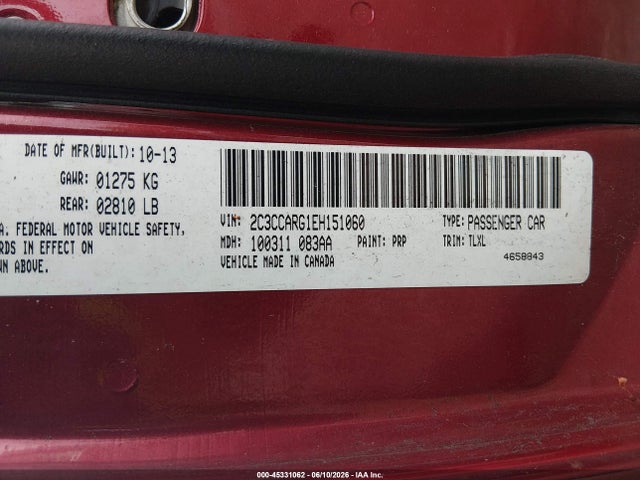 Aukcja sprzedaży 2014 Chrysler 300, vin: 2C3CCARG1EH151060, numer aukcji: 45331062