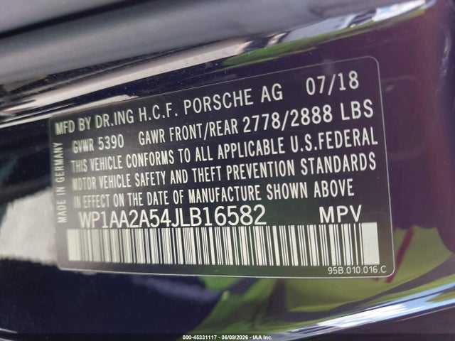 Porsche Macan Sport Edition 2018 WP1AA2A54JLB16582 Image 9