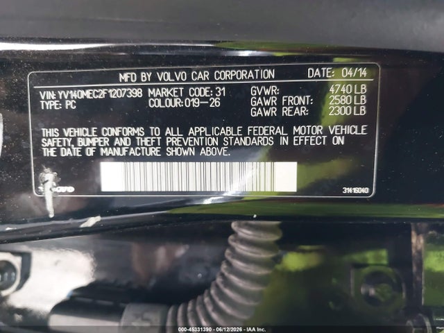 Продаж на аукціоні авто 2015 Volvo V60 T5 Premier Plus, vin: YV140MEC2F1207398, номер лоту: 45331390