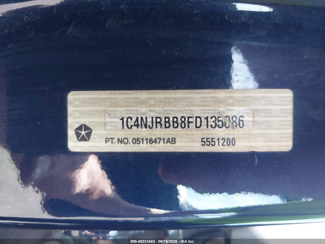45331443 :رقم المزاد ، 1C4NJRBB8FD135086 vin ، 2015 Jeep Patriot Sport مزاد بيع