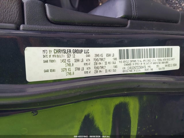 Продаж на аукціоні авто 2013 Jeep Grand Cherokee Laredo, vin: 1C4RJEAG7DC569476, номер лоту: 45331643