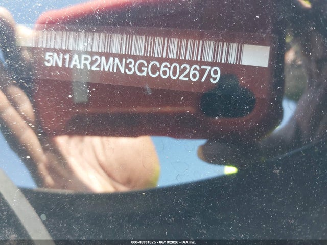 Aukcja sprzedaży 2016 Nissan Pathfinder Platinum, vin: 5N1AR2MN3GC602679, numer aukcji: 45331825