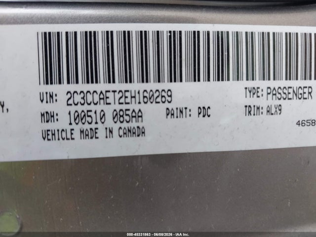 Продаж на аукціоні авто 2014 Chrysler 300c, vin: 2C3CCAET2EH160269, номер лоту: 45331863