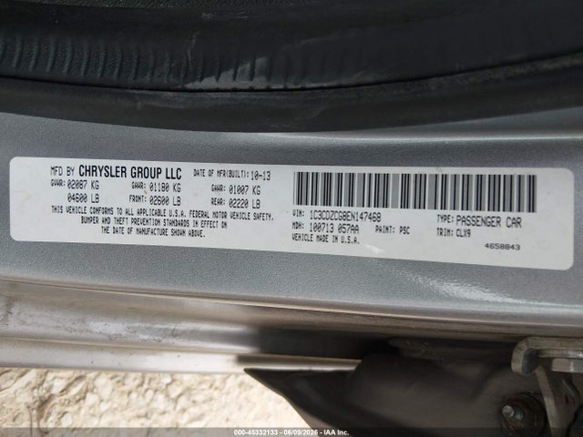 Aukcja sprzedaży 2014 Dodge Avenger Sxt, vin: 1C3CDZCG8EN147468, numer aukcji: 45332133
