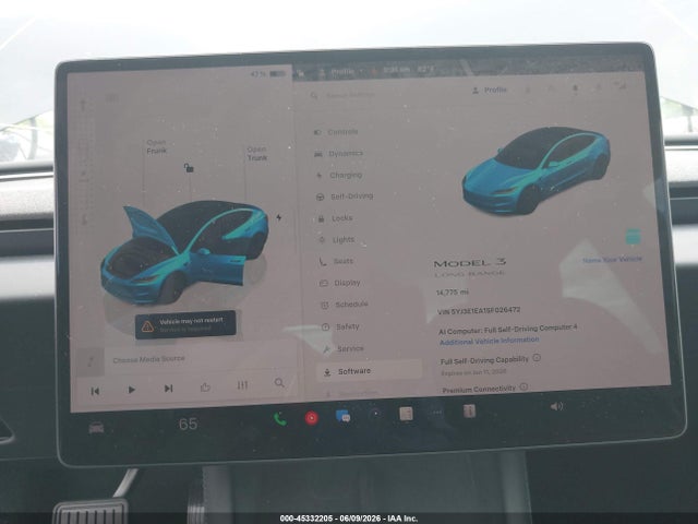 Продажа на аукционе авто 2025 Tesla Model 3 Long Range Rear-wheel Drive/standard Rear-wheel Drive, vin: 5YJ3E1EA1SF026472, номер лота: 45332205