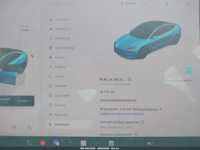 Продажа на аукционе авто 2025 Tesla Model 3 Long Range Rear-wheel Drive/standard Rear-wheel Drive, vin: 5YJ3E1EA1SF026472, номер лота: 45332205