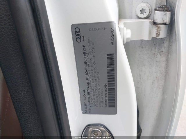 Aukcja sprzedaży 2019 Audi A3 40 Premium, vin: WAUAUGFF2K1010584, numer aukcji: 45332291