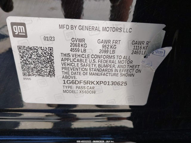 Продажа на аукционе авто 2023 Cadillac Ct4 Premium Luxury, vin: 1G6DF5RKXP0130625, номер лота: 45332322