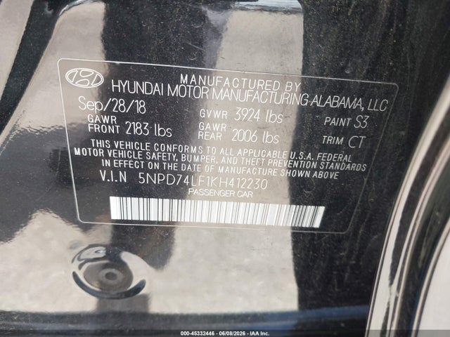 Hyundai ELANTRA SE 2019 5NPD74LF1KH412230 Image 9