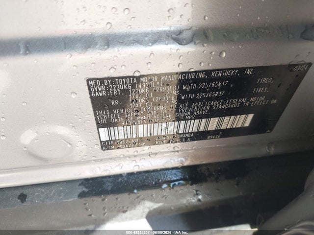 4T3RWRFV1RU137325 Toyota Rav4 Hybrid Xle