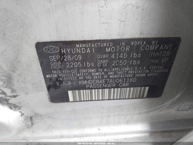 Aukcja sprzedaży 2010 Hyundai Elantra Touring Gls, vin: KMHDC8AE7AU061160, numer aukcji: 45333149