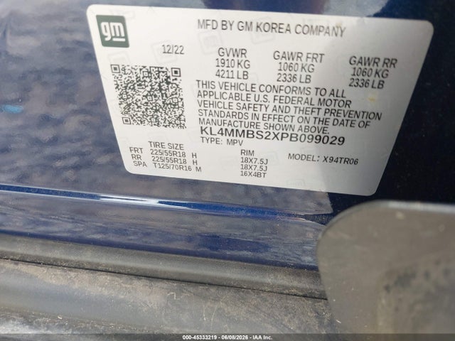 Aukcja sprzedaży 2023 Buick Encore Gx Preferred Fwd, vin: KL4MMBS2XPB099029, numer aukcji: 45333219