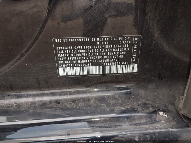 Aukcja sprzedaży 2016 Volkswagen Golf Gti S 4-door, vin: 3VW4T7AU7GM056265, numer aukcji: 45333229