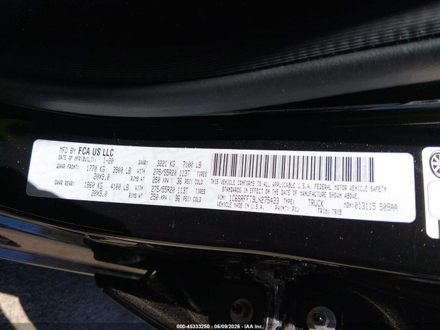 Продажа на аукционе авто 2020 Ram 1500 Big Horn  4x4 5'7 Box, vin: 1C6SRFFT9LN275433, номер лота: 45333250