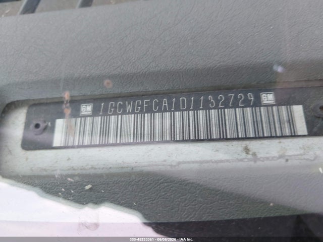 Aukcja sprzedaży 2013 Chevrolet Express 2500 Work Van, vin: 1GCWGFCA1D1132729, numer aukcji: 45333361