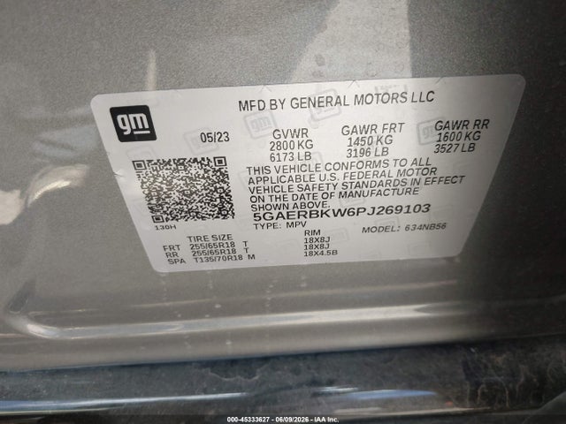 2023 Buick Enclave Essence Fwd მანქანა იყიდება აუქციონზე, vin: 5GAERBKW6PJ269103, აუქციონის ნომერი: 45333627