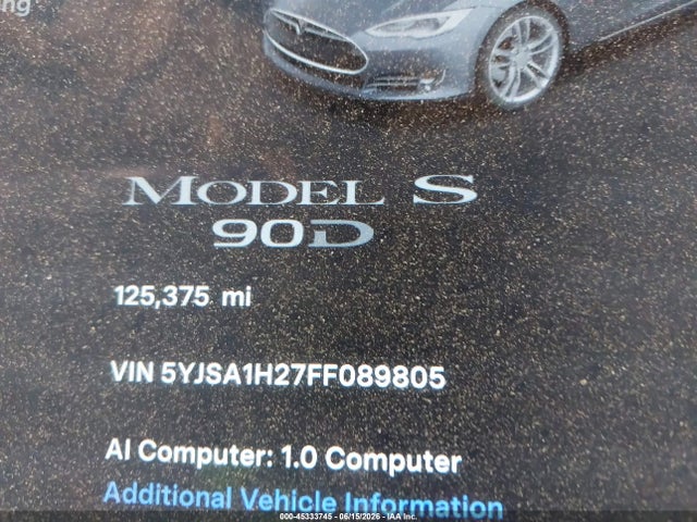 Aukcja sprzedaży 2015 Tesla Model S 70d/85d/p85d, vin: 5YJSA1H27FF089805, numer aukcji: 45333745