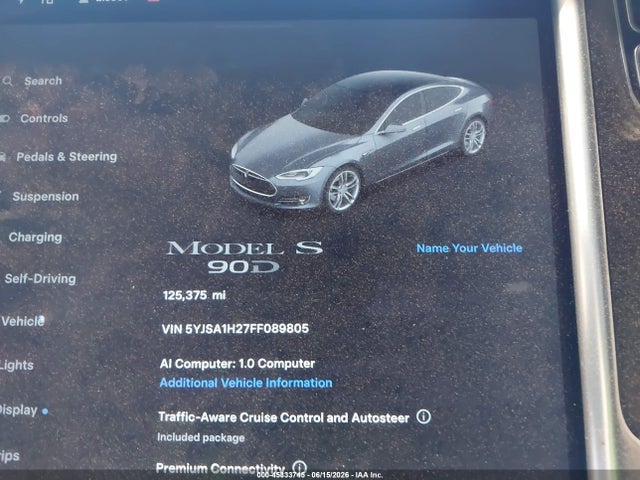 Aukcja sprzedaży 2015 Tesla Model S 70d/85d/p85d, vin: 5YJSA1H27FF089805, numer aukcji: 45333745