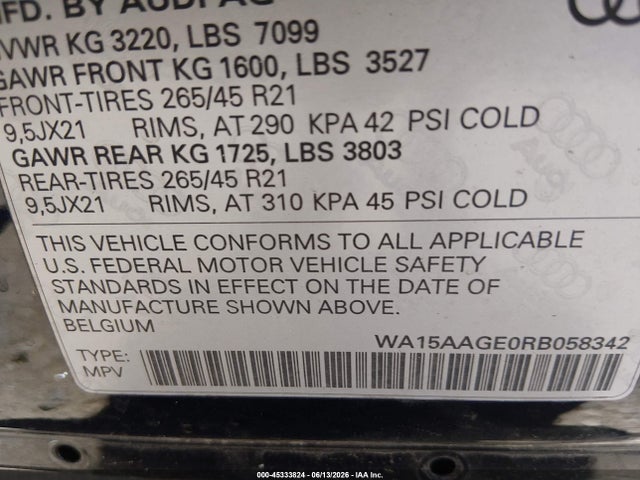 Audi Q8 E-tron Premium Plus Quattro 2024 WA15AAGE0RB058342 Image 9