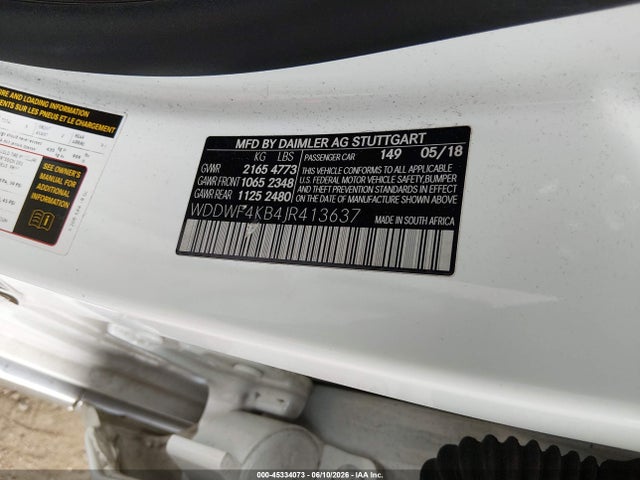 Продажа на аукционе авто 2018 Mercedes-benz C 300 4matic, vin: WDDWF4KB4JR413637, номер лота: 45334073