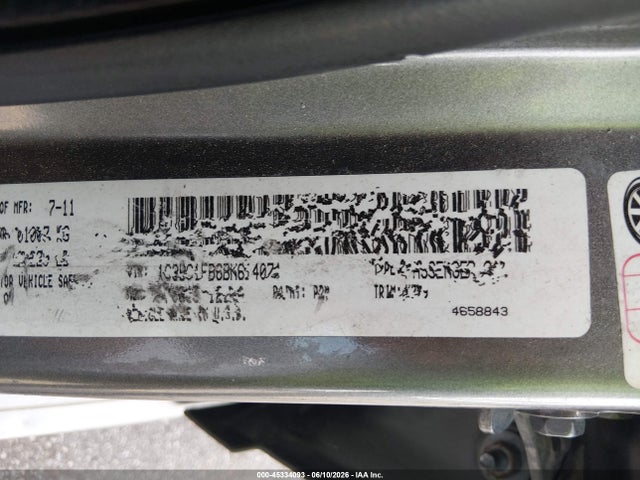2011 Chrysler 200 Touring მანქანა იყიდება აუქციონზე, vin: 1C3BC1FB6BN614074, აუქციონის ნომერი: 45334093