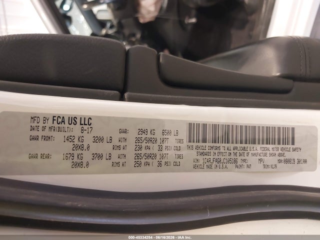 1C4RJFAG0JC105186 Jeep Grand Cherokee Altitude 4x4