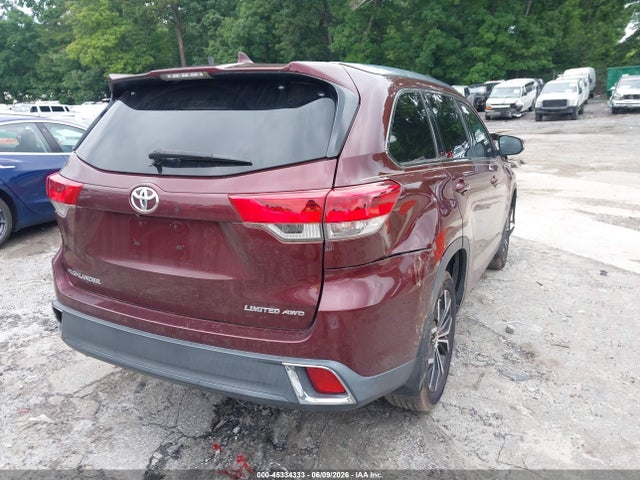 2019 Toyota Highlander Limited მანქანა იყიდება აუქციონზე, vin: 5TDDZRFHXKS931274, აუქციონის ნომერი: 45334333