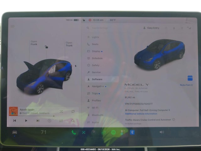 Продажа на аукционе авто 2020 Tesla Model Y Long Range Dual Motor All-wheel Drive, vin: 5YJYGDEE3LF021277, номер лота: 45334493