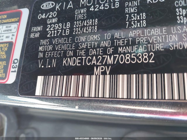 Продажа на аукционе авто 2021 Kia Seltos Sx Turbo, vin: KNDETCA27M7085382, номер лота: 45334865