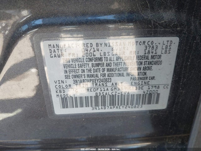 Продажа на аукционе авто 2014 Nissan Sentra S, vin: 3N1AB7APXEY240823, номер лота: 45334868
