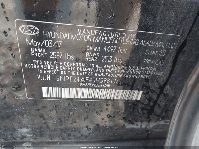 Hyundai SONATA SE 2018 5NPE24AF4JH598107 Image 9