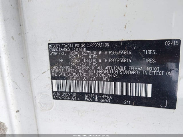 Aukcja sprzedaży 2015 Scion Xb, vin: JTLZE4FE1FJ071556, numer aukcji: 45334990