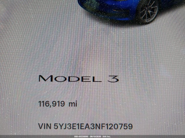 Tesla Model 3 Rear-wheel Drive 2022 5YJ3E1EA3NF120759 Image 7
