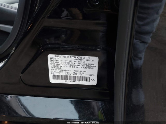 Продаж на аукціоні авто 2017 Infiniti Q50 2.0t Premium, vin: JN1CV7AP4HM642313, номер лоту: 45335195