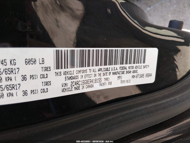 Aukcja sprzedaży 2014 Chrysler Town & Country Touring, vin: 2C4RC1BG8ER418155, numer aukcji: 45335581