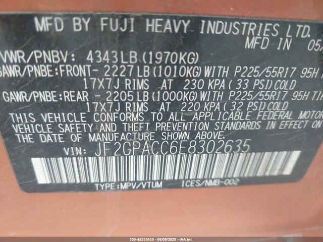 Subaru Xv Crosstrek 2.0i Premium 2014 JF2GPACC6E8302635 Image 9