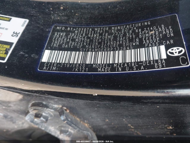 45335657 :رقم المزاد ، 5YFB4MDE6RP132645 vin ، 2024 Toyota Corolla Le مزاد بيع
