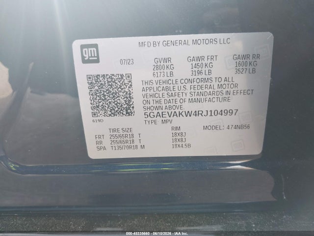 Продаж на аукціоні авто 2024 Buick Enclave Essence Awd, vin: 5GAEVAKW4RJ104997, номер лоту: 45335660